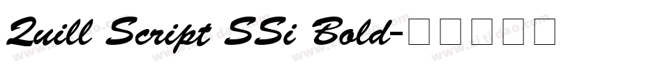 Quill Script SSi Bold字体转换